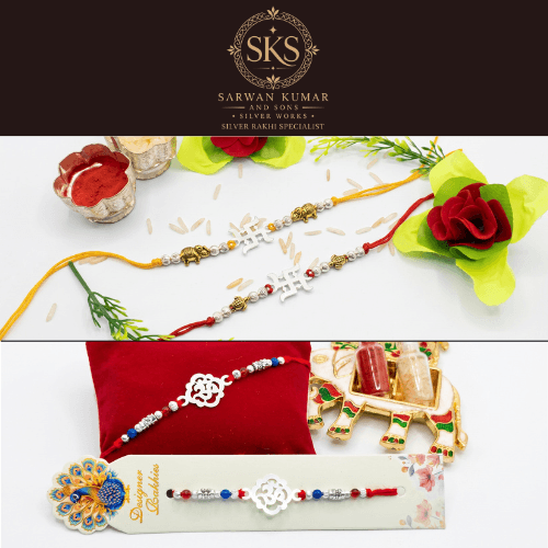 SWASTIK RAKHI & OM CUT RAKHI