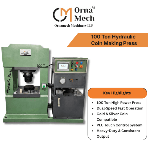 100 TON HYDRAULIC COIN MAKING PRESS