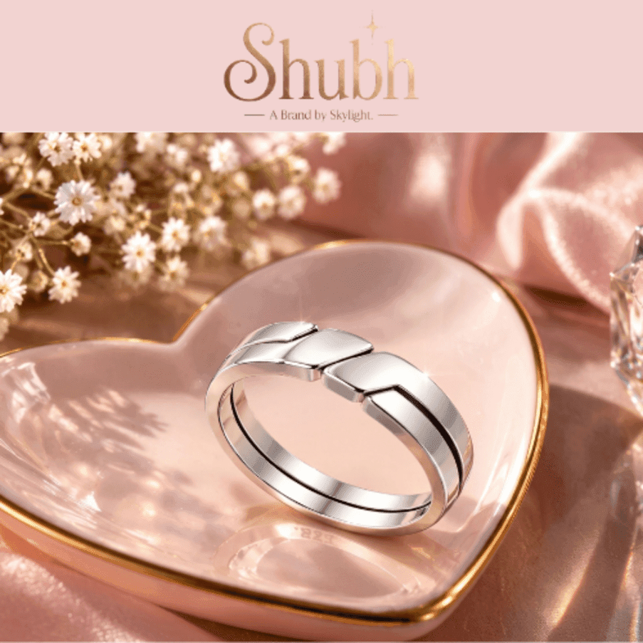 PURE 925- STERLING SILVER WAVE ADJUSTABLE COUPLE RINGS