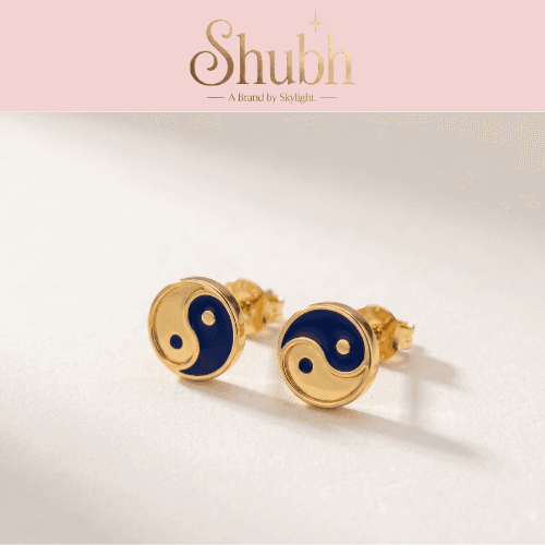 925- YIN YANG SILVER EARRINGS