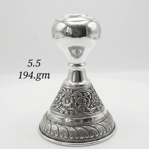 925 STERLING SILVER CHITAI WORK OIL LAMP