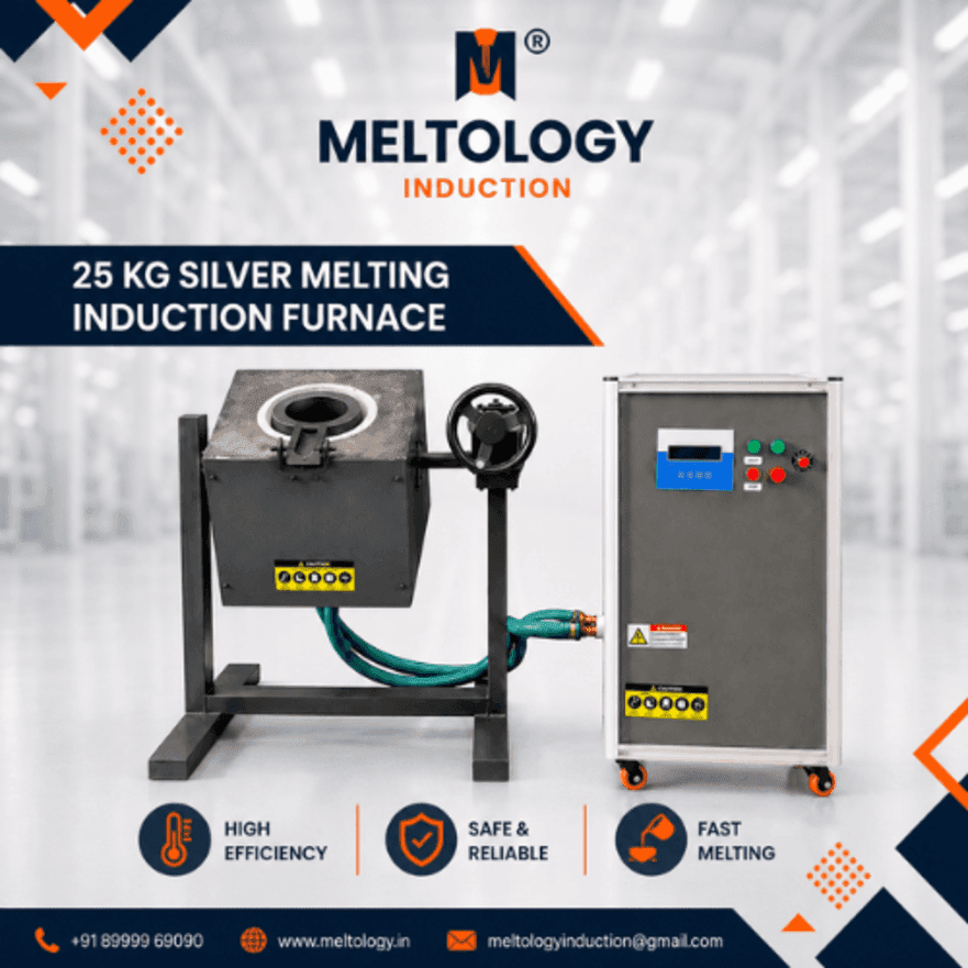 25KG SILVER MELTING INDUCTION FURNACE