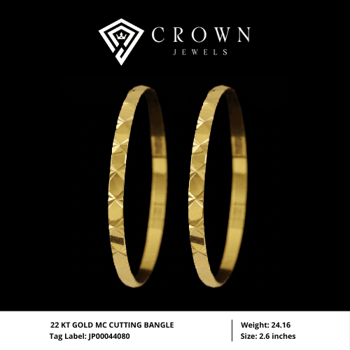 22 KT GOLD MC CUTTING BANGLE