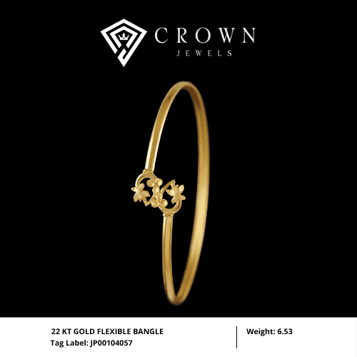 22 KT GOLD FLEXIBLE BANGLE