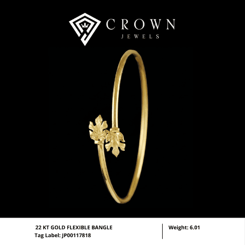 22 KT GOLD FLEXIBLE BANGLE