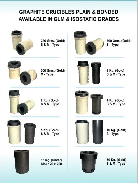 Graphite Crucibles Plain and Bonded for Induction Based Melting and Casting Machines