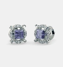 Center stone nature earring
