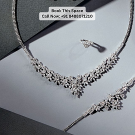 Diamond Studded Silver Set
