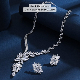 Diamond Necklace and Earrings Set