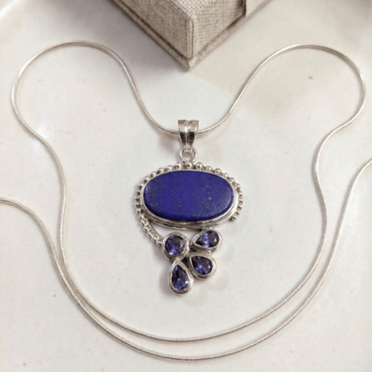 LAPIS LAZULI SILVER PENDANT